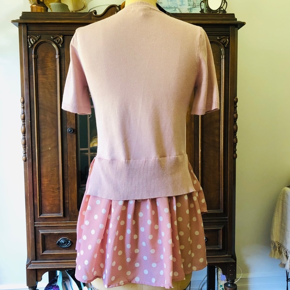 New Look Knit Pink with Polka Dot shirt - Picture 2 of 14